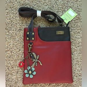 Red and brown Leather purse
